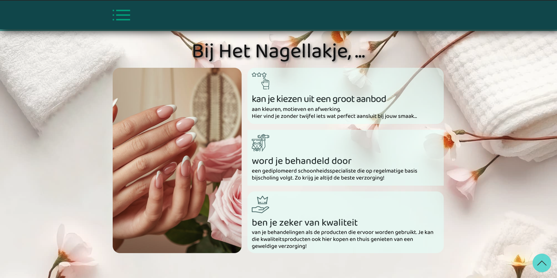 Frontpage voor nagelsalon